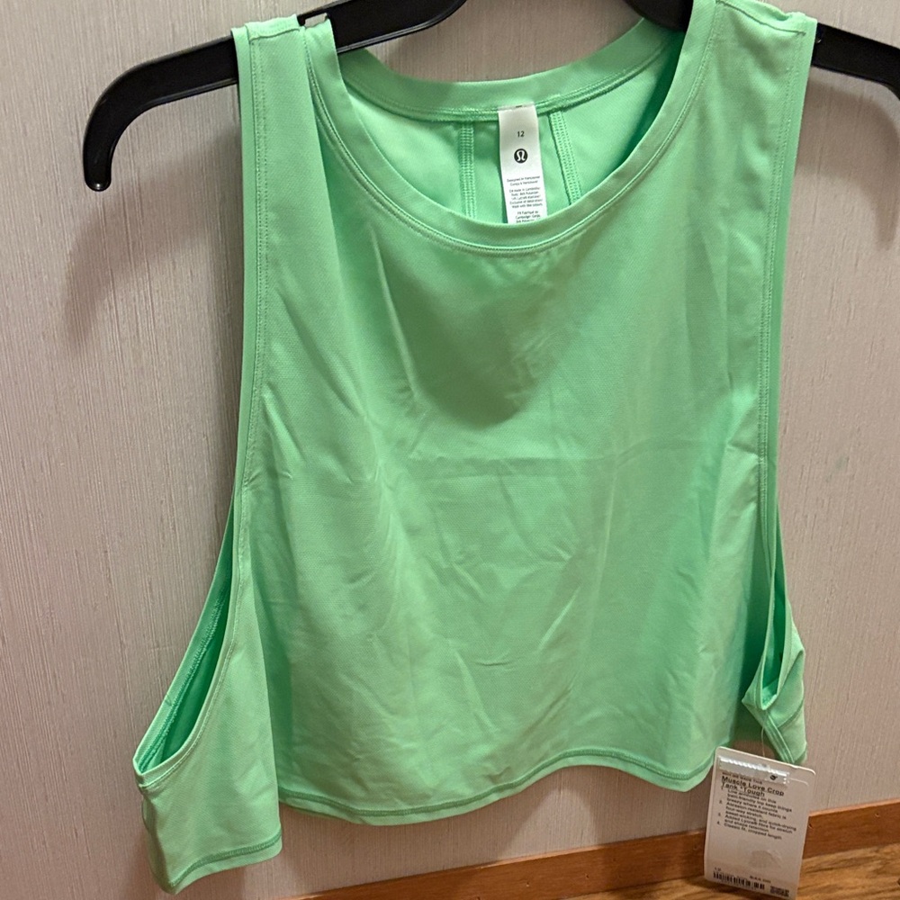 lululemon athletica Light Green Women's Tank Top